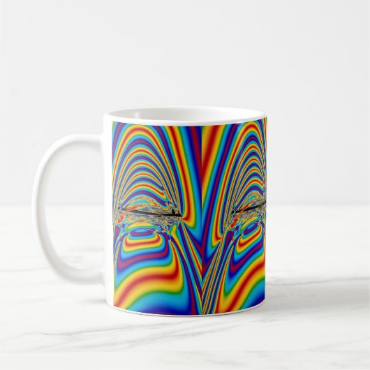 Mug Bâillement de couleur de techno (Gauche)