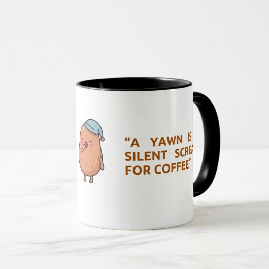 Mug Bâillement drôle conçu tendance  (Devant droit)