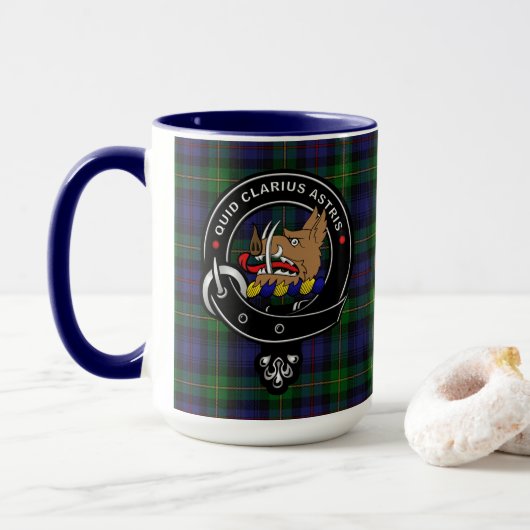 Mug Baillie Clan Badge & Tartan Combo (Avec donut)