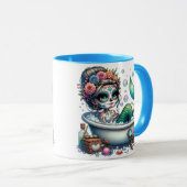 Mug Bain moussant Crâne de Sucre (Devant droit)