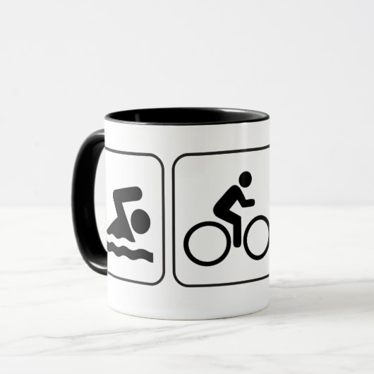 Mug Bain, vélo, course - triathlon (Devant gauche)