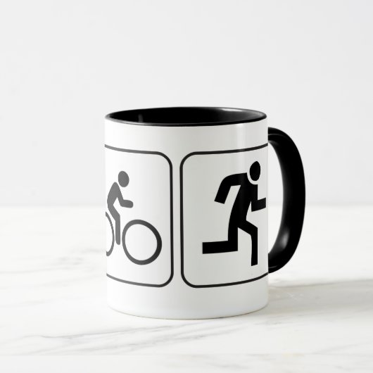 Mug Bain, vélo, course - triathlon (Devant droit)