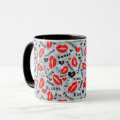 Mug Baise, lèvres rouges. (Devant gauche)