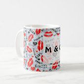 Mug Baise, lèvres rouges. (Devant gauche)