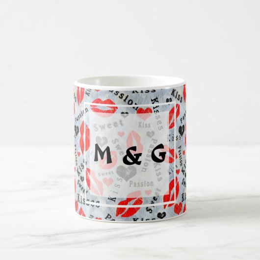 Mug Baise, lèvres rouges. (Centre)