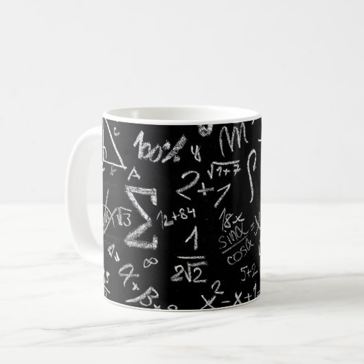 Mug baise pour professeur de maths, maths, statistique (Devant gauche)