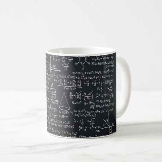 Mug baise pour professeur de maths, maths, statistique (Devant droit)