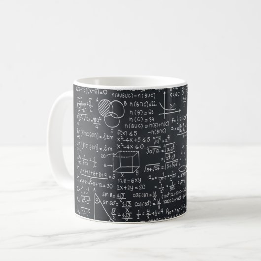 Mug baise pour professeur de maths, maths, statistique (Devant gauche)