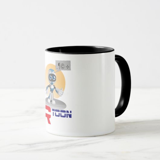 Mug Baise robot mignonne (Devant droit)