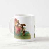 Mug Baiser de Bunny de Pâques Vintage (Devant gauche)