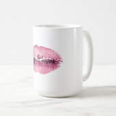 Mug Baiser de lèvres roses personnalisées (Devant droit)