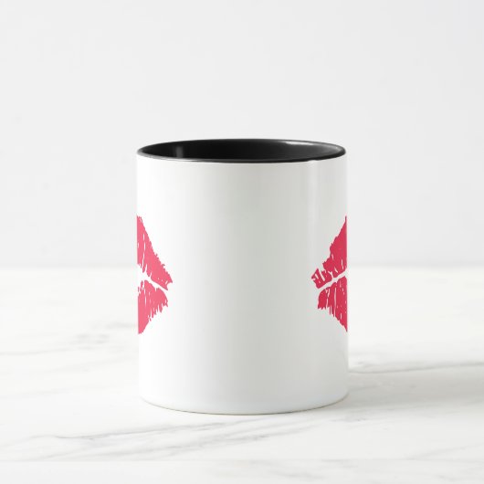 Mug Baiser de rouge à lèvres (Centre)