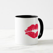 Mug Baiser de rouge à lèvres (Devant droit)
