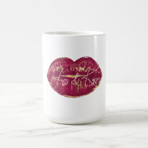 Mug Baiser des lèvres rouges