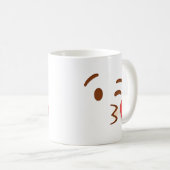 Mug Baiser Emoji (Devant droit)