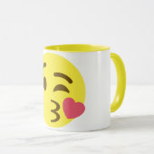 Mug Baiser Emoji (Devant droit)