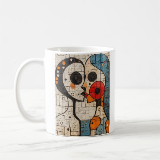 Mug Baiser géométrique Abstrait (Gauche)