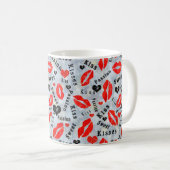 Mug Baiser, lèvres rouges. (Devant droit)