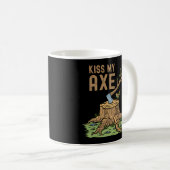 Mug Baiser mes axes Lumberjack Logger Stump (Devant droit)
