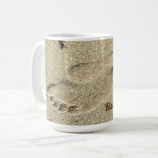Mug Baiser sur la plage de sable (Devant gauche)