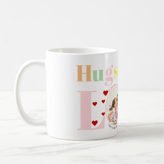 Mug Baisers, amour, câlins typographie photo Saint Val (Gauche)