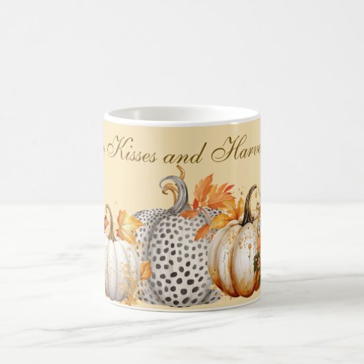Mug Baisers citrouilles et souhaits de récolte (Centre)