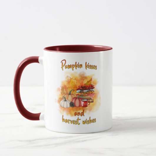 Mug Baisers citrouilles et souhaits de récolte 11oz Mu (Gauche)