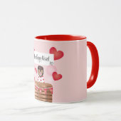 Mug Baisers de chiot gratuit Valentine Chien (Devant droit)