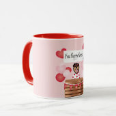 Mug Baisers de chiot gratuit Valentine Chien (Devant gauche)