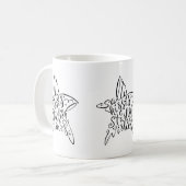 Mug Baisers de conception de plage et souhaits salés (Devant gauche)