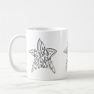 Mug Baisers de conception de plage et souhaits salés