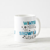 Mug Baisers d'hiver et voeux de Flambeaux de neige Vac (Devant droit)