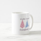 Mug Baisers d'hiver et wis de flocon (Devant droit)
