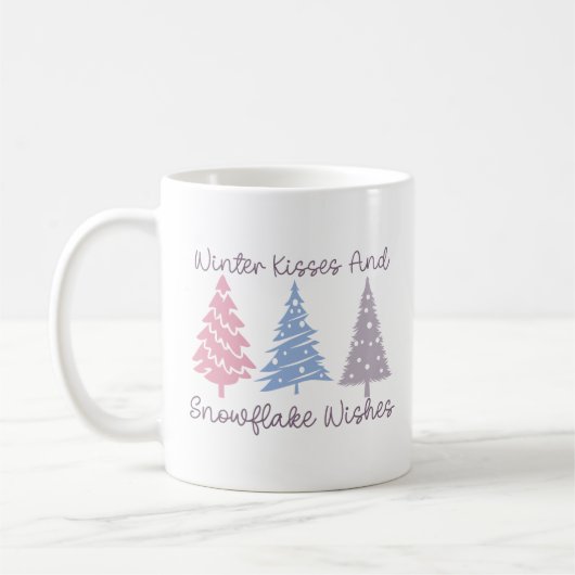 Mug Baisers d'hiver et wis de flocon (Gauche)
