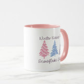 Mug Baisers d'hiver et wis de flocon (Devant droit)