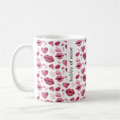 Mug Baisers Et Coeurs Motif Aquarelle (Gauche)