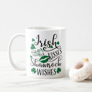 Mug Baisers irlandais et souhaits Shamrocks