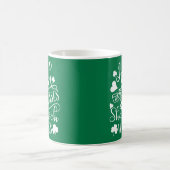 Mug Baisers irlandais et souhaits Shamrocks (Centre)
