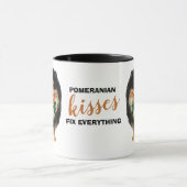 Mug Baisers Poméraniens Tan Noir Réparez Tout Musique (Centre)