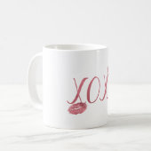 Mug Baisers rose XOXO (Devant gauche)