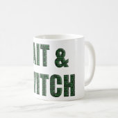 Mug « Bait and Switch » avec une superposition de code (Devant droit)