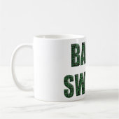 Mug “Bait and Switch” with a binary code overlay.  (Gauche)