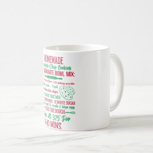 Mug “Bake It ‘Til You Make It” – Chocolate Chip Cookie (Devant droit)