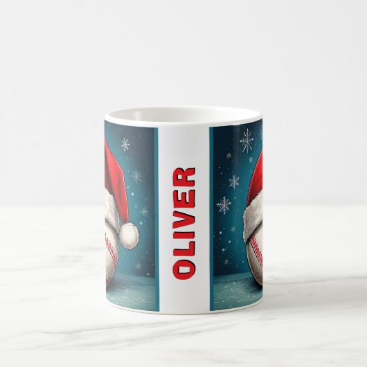 Mug Bal de baseball Rouge Père Noël (Centre)