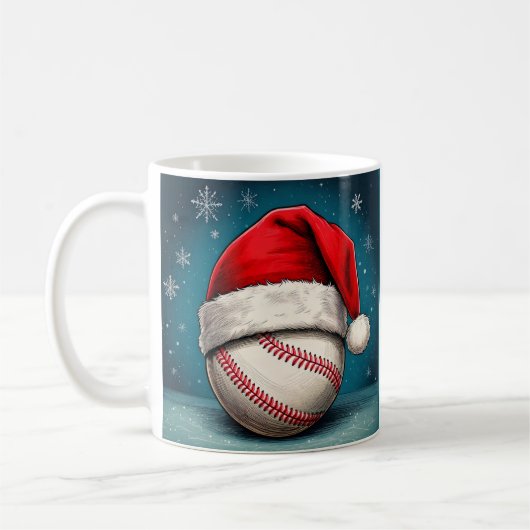 Mug Bal de baseball Rouge Père Noël (Gauche)