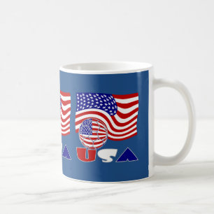 Mug Bal de football américain et drapeau américain