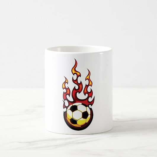 Mug Bal De Football En Feu