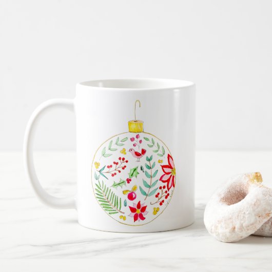 Mug Bal de Noël festif (Avec donut)