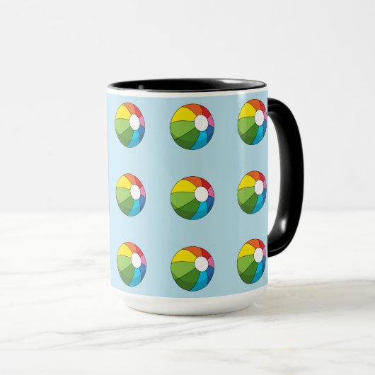 Mug Bal De Plage Coloré (Devant droit)