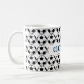 Mug Bal de soccer personnalisé avec nom et numéro d'éq (Gauche)